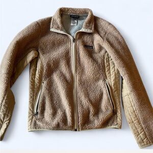 Tan Fleece Zip-Up Jacket